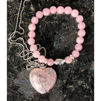 Smykkesett Rosenkvarts